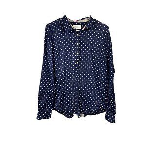 Trovata Birds of Paradis Size Medium Polka Dot Lace Insert Popover Top